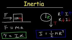 Inertia - Basic Introduction, Torque, Angular Acceleration, Newton's Second Law, Rotational Motion