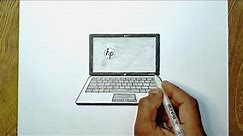 Laptop drawing/ How to draw laptop computer drawing easily for beginners