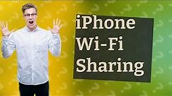 How do I share Wi-Fi from my iPhone via Bluetooth?