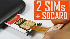 How To Use Both 2 SIM With SD CARD with Hybrid SIM Slot Adapter!😎