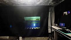 Test rear projection on our new FLE ECLIPSE CINEMAX Pre-coated screens