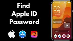 How to find apple id password | View apple id password