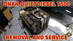 Onan Quietdiesel 7500 Generator Removal and Full Service