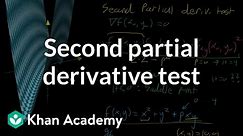 Second partial derivative test