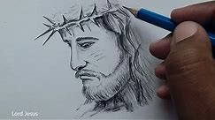 How to draw Lord Jesus Christ drawing step by step with pencil / pencil sketch