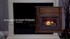 Duluth Forge Dual Fuel Ventless Gas Fireplace - 26,000 BTU, Remote Control, Walnut Finish 170154
