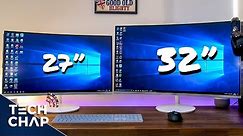 Samsung QUANTUM DOT Curved Monitor Review - 27" & 32" CH711 | The Tech Chap