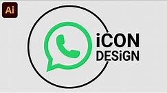 how to design the whatsapp logo or icon |logo design |adobe illustrator
