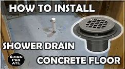 How to install Oatey shower drain on a concrete slab for a shower pan liner