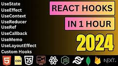 All React Hooks Explained in 1 Hour | React JS Hooks Interview Questions | React Hooks Crash Course