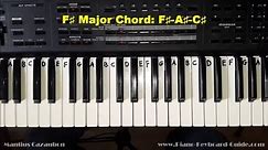 How to Play the F Sharp Major Chord - F# - on Piano and Keyboard