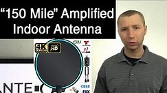 150 Mile Indoor Amplified HD Digital TV Antenna Review - Round Shape