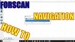 Forscan - How To Navigate - What Each Button Does