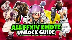 FFXIV ALL Unlockable Emotes Guide