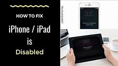 How to fix iPhone or iPad is disabled | Forgot pass code | iphone 4 5 6 7 7+ 8 8+ 10 10+