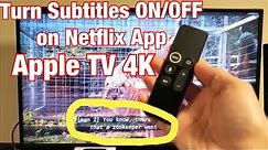 Apple TV 4K: How to Turn ON/OFF Subtitles (CC) on Netflix App