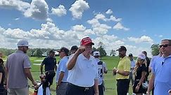 Trump greets supporters as he watches LIV tournament from his NJ club