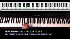 How to play B-flat Major Scales and Arpeggios on piano