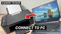 Canon Pixma TS3420 Printer: How to Connect to PC Computer (Wi-Fi Setup)
