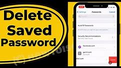 How to Delete Saved Passwords on iPhone, iPad - iOS 17 (2024)