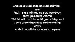Aloe Blacc - I Need A Dollar (lyrics)