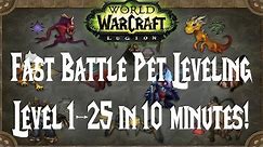 WoW: Easy Battle Pet Leveling - Level 1 to 25 in 10 Minutes