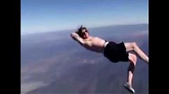 Guy jumping off the plane without a parachute - Shot on iPhone Meme