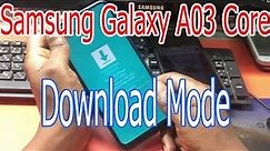 Samsung Galaxy A03 Core Download Mode SM A032F A032M & Use Odin Mode