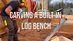 Carving a Built-In Log Bench