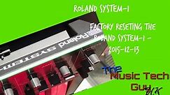 How to perform a factory reset on the Roland System-1