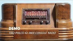 Demo of Philco 42-380 Radio + Bluetooth Retrofit