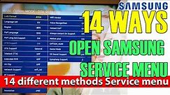 14 ways to Open Samsung TV Service Menu