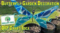 How to Make a Butterfly Garden Decoration - Dollar Tree DIY - Spring or Summer Craft Idea