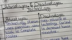 Advantages And Disadvantages Of Technology 👨‍💻 In English | Impact Technology On Society