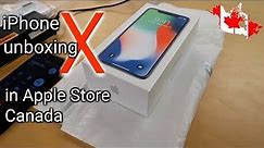 iPhone X unboxing in Apple Store Canada