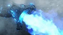 3D Fire dragon Ice breath animation. 3D Attack. 3D Monster Dragon Mythology. Dragon Ice flame logo