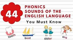 44 Phonics Sounds (Phonemes) of the English Language You Must Know