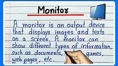 What is Monitor | Definition of Monitor | What is computer monitor | Monitor kise kahte hai