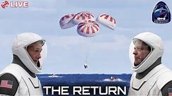 SpaceX Demo-2 Astronaut Splashdown | LIVE