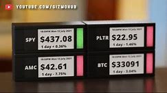 TICKRMETER : MONITOR YOUR STOCKS & CRYPTO WITH A PHYSICAL DESK TICKER - Now on Amazon!!