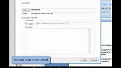 How to send a fax and include a fax cover sheet