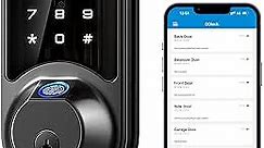 Veise Smart Lock, Fingerprint Door Lock, 7-in-1 Keyless Entry Door Lock with App Control, Electronic Touchscreen Keypad, Smart Deadbolt, Biometric Smart Locks for Front Door, Matte Black