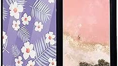 Idocolors Purple Flower Floral Cases for iPhone 6/6s,Purple Phone Case with Soft TPU BumperAluminum Hard Back Scratch Resistant Shockproof Girly Cool Cover Case for iPhone 6s…