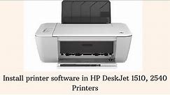 How to install printer software in HP DeskJet 1510, 2540 Printers