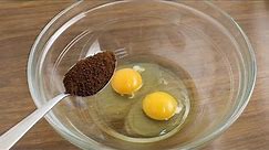 mix 2 eggs with coffee ! you'll be surprised ! in just 10 minutes! dessert with no oven, no flour!