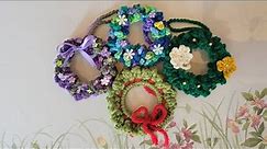 Crochet: Mini-Wreath Door Hanger- Beginner's, Easy level
