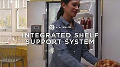 GE Appliances Side-by-Side Refrigerator with Integrated Shelf Support System