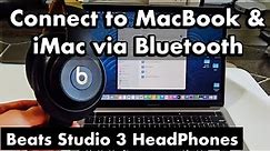 How to Pair & Connect Beats Studio 3 Headphones to MacBook or iMac via Bluetooth