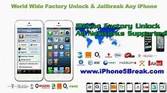 Factory Unlock iPhone 5, 4S, 4 Verizon, AT & T, Sprint, Vodafone, O2, Rogers