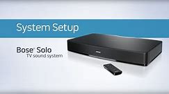 Bose Solo TV Sound System - System Setup